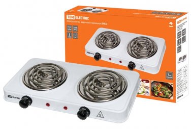 Фотография товара 'Tdm Электроплитка двухконфорочная ЭПС2 230 В, 2х1 кВт, спираль, SQ2504-0002'