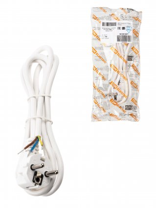 Фотография товара 'Tdm Шнур сетевой с вилкой ПВС 3x0,75мм2 5м, SQ1305-0077'