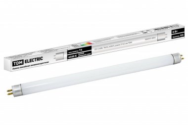 Фотография товара 'Tdm Лампа люминесцентная линейная двухцокольная ЛЛ-12/6Вт, T4/G5, 6500 К SQ0355-0002'