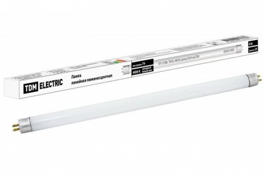Фотография товара 'Tdm Лампа люминесцентная линейная двухцокольная ЛЛ-12/8Вт, T4/G5, 4000 К SQ0355-0003'