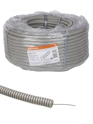 Фотография товара 'Tdm Труба гофрированная ПВХ d 16 с зондом (100 м), SQ0401-0101'