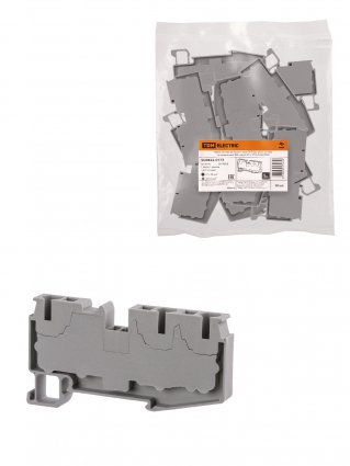 Фотография товара 'Tdm Зажим клеммный безвинтовой ЗКБ быстрого зажима 3 вывода 6 мм2 40А, SQ0822-0173'