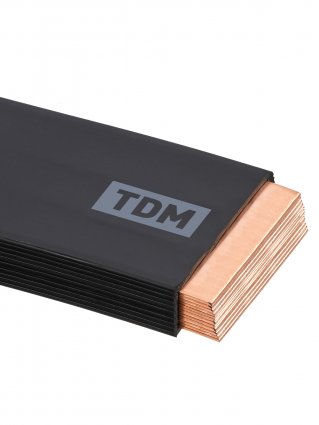 Фотография товара 'Tdm Шина медная гибкая изолированная ШМГ 12х(120х1), 2м, SQ0841-0022'