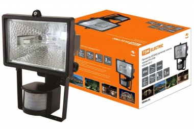 Фотография товара 'Tdm Прожектор ИО500Д (детектор) галоген.черный IP54 SQ0302-0012'