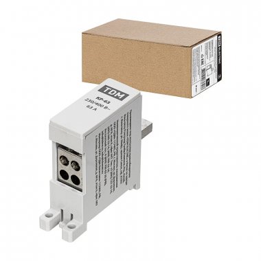 Фотография товара 'Tdm SQ0823-0112 Клемма распределительная на DIN-рейку КР-63 1П 63А (4х10мм?)'