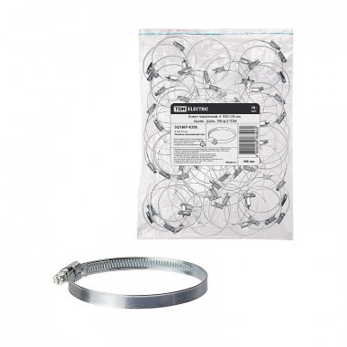 Фотография товара 'Tdm SQ1807-0356 Хомут червячный, d 100-120 мм, оцинк'