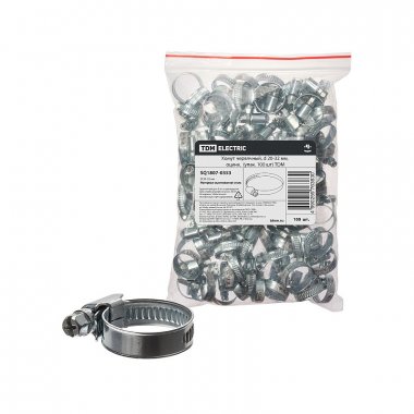 Фотография товара 'Tdm SQ1807-0353 Хомут червячный, d 20-32 мм, оцинк'