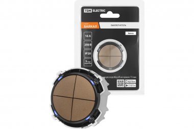 Фотография товара 'Tdm SQ1819-0440 Выключатель 4-кл. 16А 250В сенсорный бронза, "Байкал"'