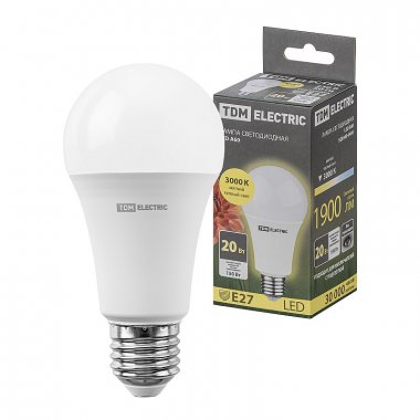 Фотография товара 'Tdm SQ0340-0493 Лампа светодиодная А60 20 Вт, 230 В, 3000 К, E27'