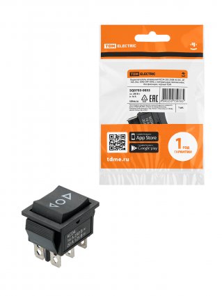 Фотография товара 'Tdm SQ0703-0053 KCD4-203 250В AC/DC, 2P, 16А, (6с), (ON)-OFF-(ON)'