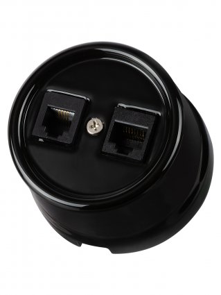 Фотография товара 'Tdm Розетка телефонная RJ11 + компьютерная RJ45 «Болонь», SQ1820-0252'