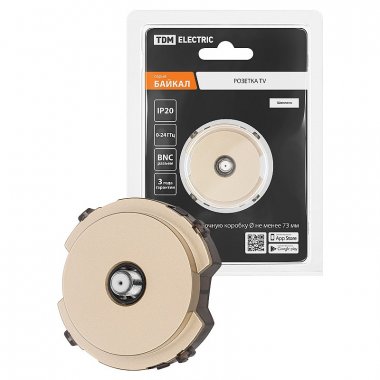 Фотография товара 'Tdm SQ1819-0520 Розетка TV/SAT оконечная шампань, "Байкал"'