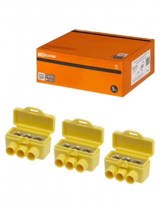 Фотография товара 'Tdm Клемма винтовая изолированная КВИ-3 для Al и Cu проводов (6,0мм2) , SQ0510-0605'