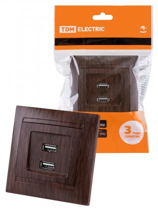 Фотография товара 'Tdm SQ1815-0441 Розетка 2USB порт 2,1А 5В'