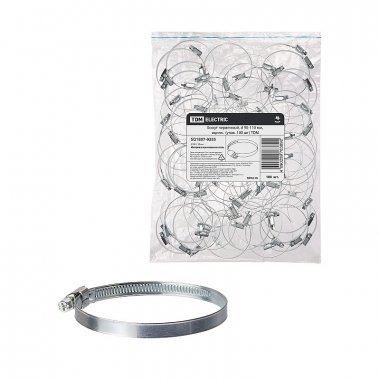 Фотография товара 'Tdm SQ1807-0355 Хомут червячный, d 90-110 мм, оцинк'