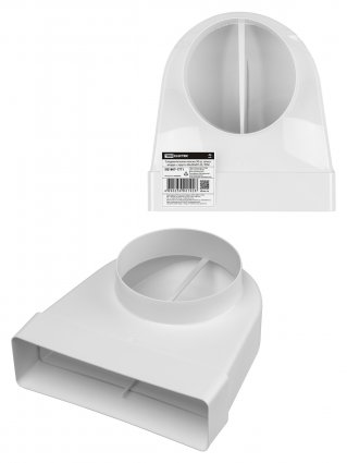 Фотография товара 'Tdm SQ1807-1771 Соединительное колено 90 гр. плоск. воздух. с кругл. 60х204/D125'