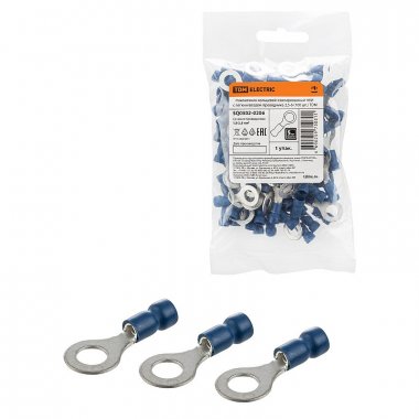 Фотография товара 'Tdm SQ0502-0206 Наконечник кольцевой изолированный НКИ с легким вводом проводника 2,5-6'