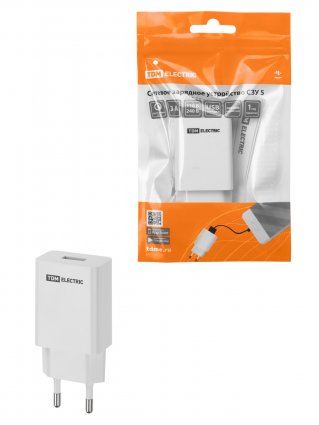 Фотография товара 'Tdm SQ1810-0003 Сетевое зарядное устройство, СЗУ 5, Quick Charge 3.0, 3 А, 1 USB'