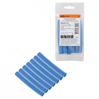 Фотография товара 'Tdm SQ0548-2707 Набор трубок термоусаживаемых, клеевых "Моноцвет, синий 9,5/3,0'