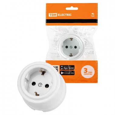 Фотография товара 'Tdm SQ1820-1012 Розетка 2П+З 16А 250В'