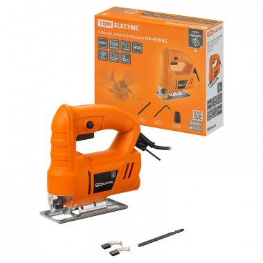 Фотография товара 'Tdm SQ1089-0101 Лобзик электрический ЛЭ-450/55, мощ. 450 Вт, пропил 55 мм, 3000 ход/мин'