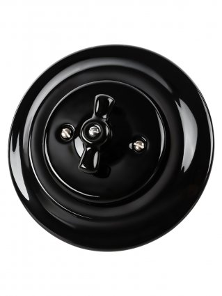 Фотография товара 'Tdm Выключатель скрытой установки фарфоровый поворотный с ручкой (бантик) 10А, SQ1820-0220'