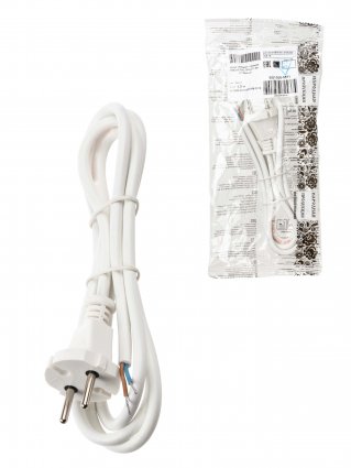 Фотография товара 'Tdm Шнур сетевой с вилкой ПВСмб 2x0,75мм2 1,5м, SQ1305-0571'