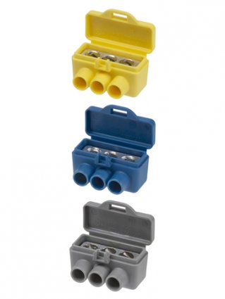 Фотография товара 'Tdm Набор клемм винтовых изолированных КВИ-3 для Al и Cu проводов (6,0мм2), SQ0510-0606'