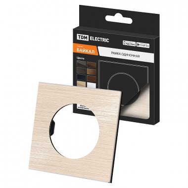 Фотография товара 'Tdm SQ1819-0560 Рамка одиночная шампань, алюминий, шлифованный, "Байкал"'