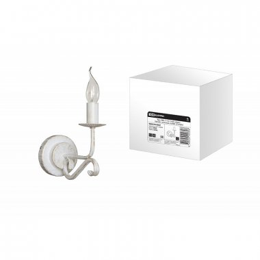 Фотография товара 'Tdm SQ0370-0007 Бра НББ-11-02-1х40 «Аура» белый с золотом 1х40Вт E14'