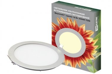 Фотография товара 'Tdm Светильник ультратонкий встраиваемый светодиодный "Даунлайт" 18 Вт 3000К SQ0329-0015'