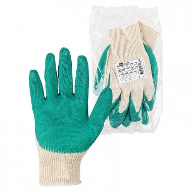 Фотография товара 'Tdm SQ1016-0205 Перчатки х/б с одинарным латексным покрытием "ЛАЙТ"'