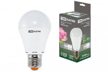 Фотография товара 'Tdm Лампа светодиодная А60 - 15 Вт-220 В -4000 К–E27, SQ0340-0046'