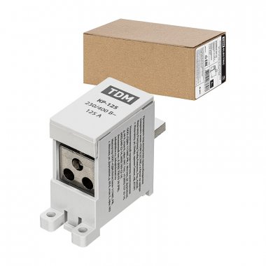 Фотография товара 'Tdm SQ0823-0115 Клемма распределительная на DIN-рейку КР-125 1П 125А (3х16мм?)'