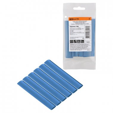 Фотография товара 'Tdm SQ0548-2708 Набор трубок термоусаживаемых, клеевых "Моноцвет, синий 12,7/4,3'