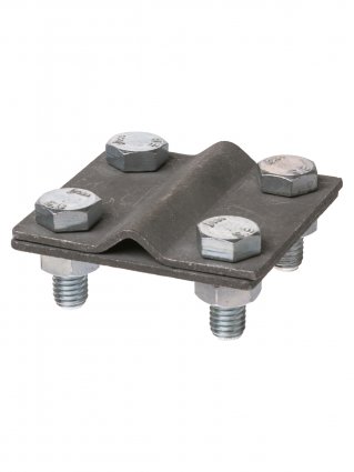Фотография товара 'Tdm Зажим соединительный 4-х болтовой полоса-прут, полоса 30х4 - прут ?6-10 мм, термодиффузия, SQ2401-0039'