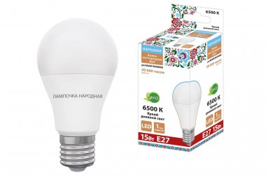 Фотография товара 'Tdm Лампа светодиодная НЛ-LED230-A60-15 Вт-230 В-6500 К-Е27, (60х118 мм), SQ0340-1634'