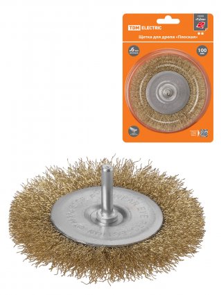 Фотография товара 'Tdm SQ1096-0203 Щетка для дрели "плоская", 100 мм'