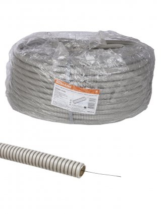 Фотография товара 'Tdm Труба гофрированная ПВХ d 20 с зондом (100 м) , SQ0401-0102'