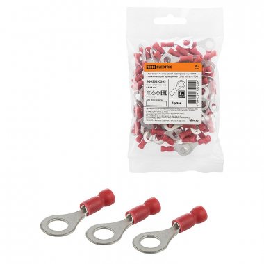 Фотография товара 'Tdm SQ0502-0203 Наконечник кольцевой изолированный НКИ с легким вводом проводника 1,5-6'