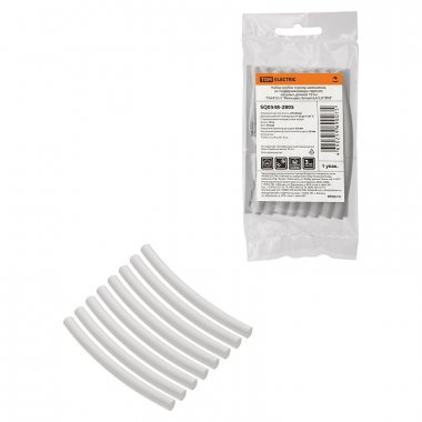 Фотография товара 'Tdm SQ0548-2805 Набор трубок термоусаживаемых, клеевых "Моноцвет, белый 6,4/2,0'