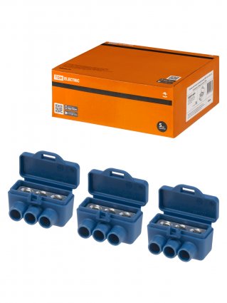 Фотография товара 'Tdm Клемма винтовая изолированная КВИ-3 для Al и Cu проводов (6,0мм2), SQ0510-0604'