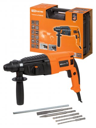 Фотография товара 'Tdm Перфоратор П-850/26, 850 Вт, 0-1150 об/мин, 0-5300 уд/мин, 3 Дж, патрон SDS-Plus, кейс, "Рубин" , SQ1087-0103'