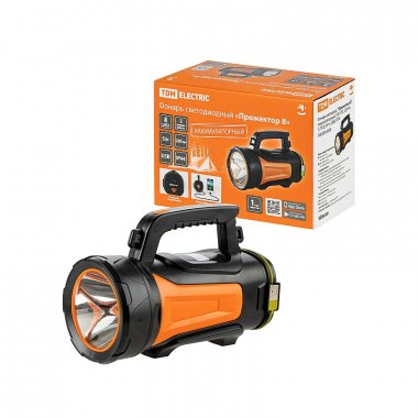 Фотография товара 'Tdm SQ0350-0008 Фонарь светодиод. "Прожектор 8", аккумуляторный, 5 Вт LED, 220 лм'