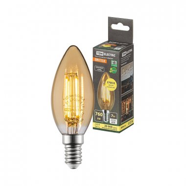 Фотография товара 'Tdm SQ0340-0347 Лампа светодиодная «Винтаж» золотистая FС37, 7 Вт, 230 В, 2700 К'