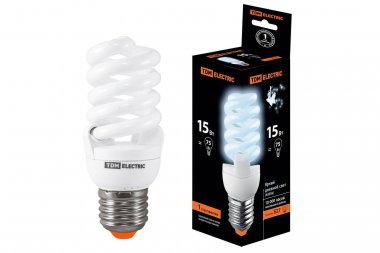 Фотография товара 'Tdm Лампа энергосберегающая КЛЛ-FSТ2-15 Вт-4000 К–Е27 (42х103 мм), SQ0323-0068'