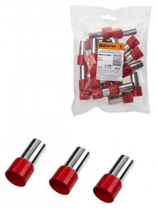 Фотография товара 'Tdm Наконечник-гильза Е95-25 95мм2 с изолированным фланцем, SQ0512-0030'