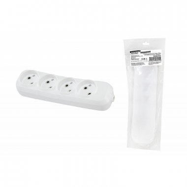 Фотография товара 'Tdm SQ1806-0419 Колодка розеточная 4 гнезда 2П б/з 10А 250В'