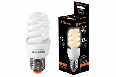 Фотография товара 'Tdm Лампа энергосберегающая КЛЛ-FSТ2-13 Вт-2700 К–Е27 (42х98 мм), SQ0323-0062'