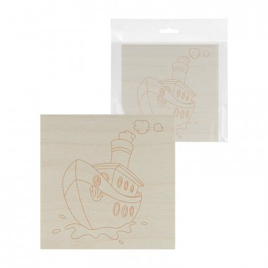 Фотография товара 'Tdm SQ1025-1105 Доска для выжигания, Кораблик, 150х150 мм'